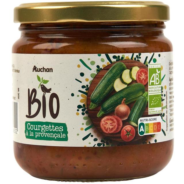 3596710356522 - Auchan BIO - Courgettes à la provençale Bio en bocal