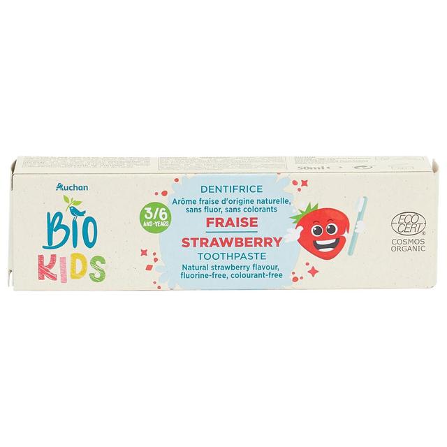 3245678127322 - Auchan BIO - Dentifrice enfant 3 ans+ à la fraise