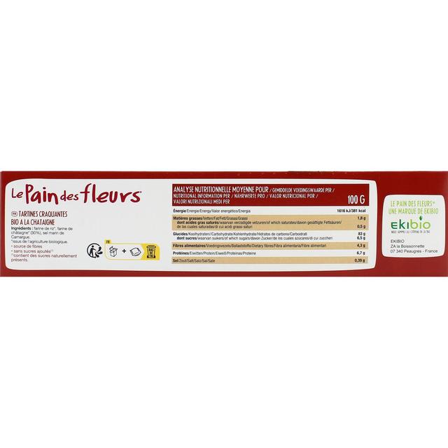 3380380068522 - Le pain des fleurs - Tartines craquantes à la châtaigne, sans gluten, bio