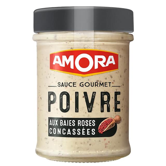 8711200468522 - Amora - auce gourmet poivre aux baies roses concassées en bocal
