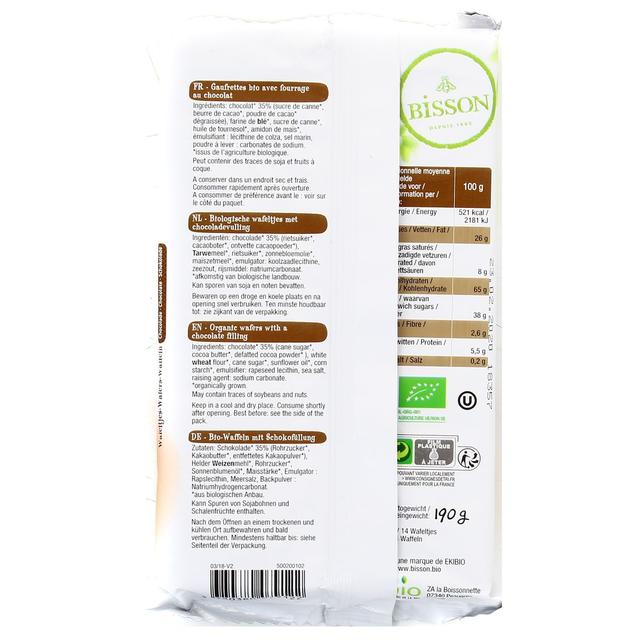 3380380079122 - Bisson - Gaufrettes bio Chocolat