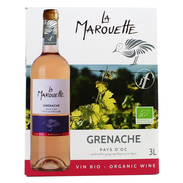 3380330003023 - Vin de pays d'Oc rosé IGP - Marouette Grenache rosé Bio