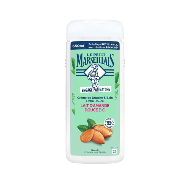3574661853123 - Le Petit Marseillais - Crème de douche et bain lait d'amande douce bio