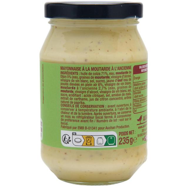 3596710434923 - Auchan - Mayonnaise à la moutarde à l'ancienne