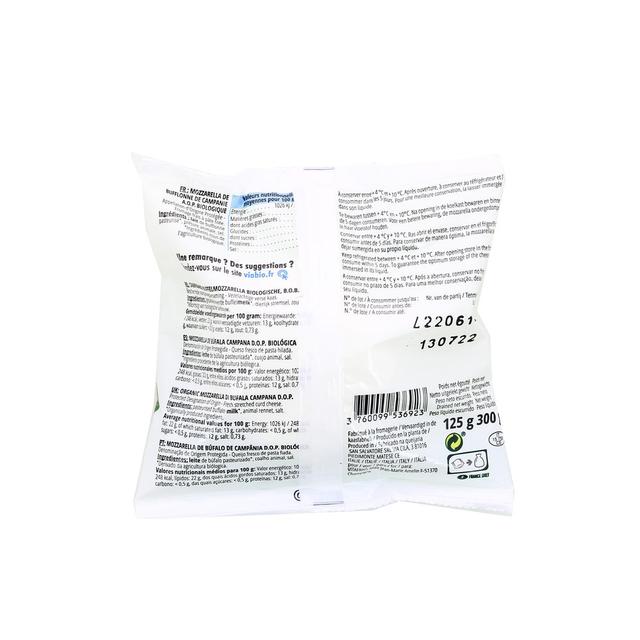 3760099536923 - ViaBio - Mozzarella bio Di Bufala Campana DOP