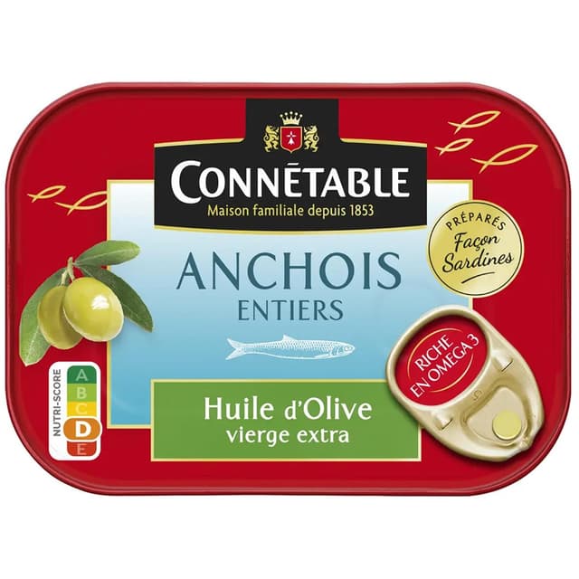 3263670019223 - Connetable - Anchois entier à l'huile d'olive extra vierge en conserve