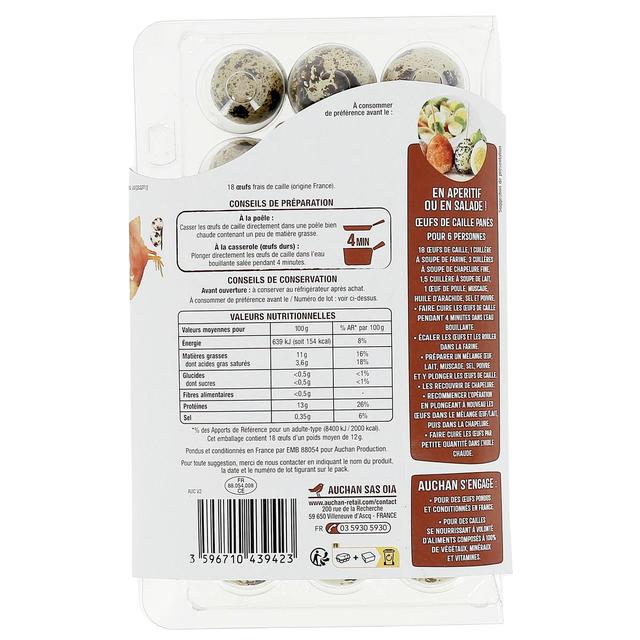 3596710439423 - Auchan - Oeufs de cailles