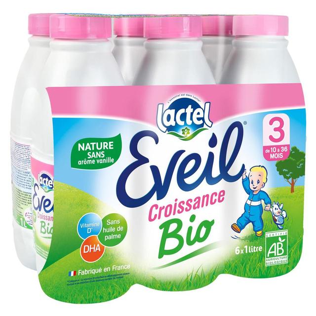 3288114180024 - Lactel Eveil - Lait de croissance Bio 3ème âge Liquide Bébé Dès 10 mois