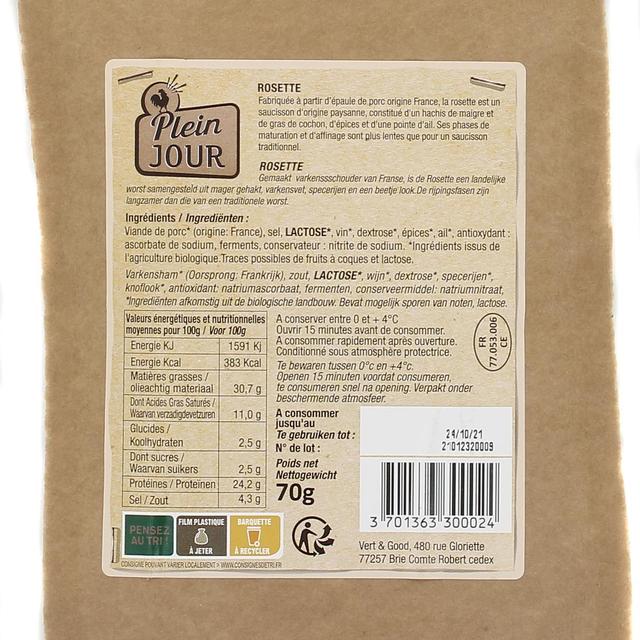 3701363300024 - Plein Jour - Rosette Bio