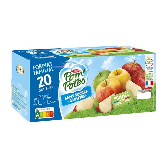 3021762420124 - Pom Potes - Pomme Nature sans sucres ajoutés, Format familial