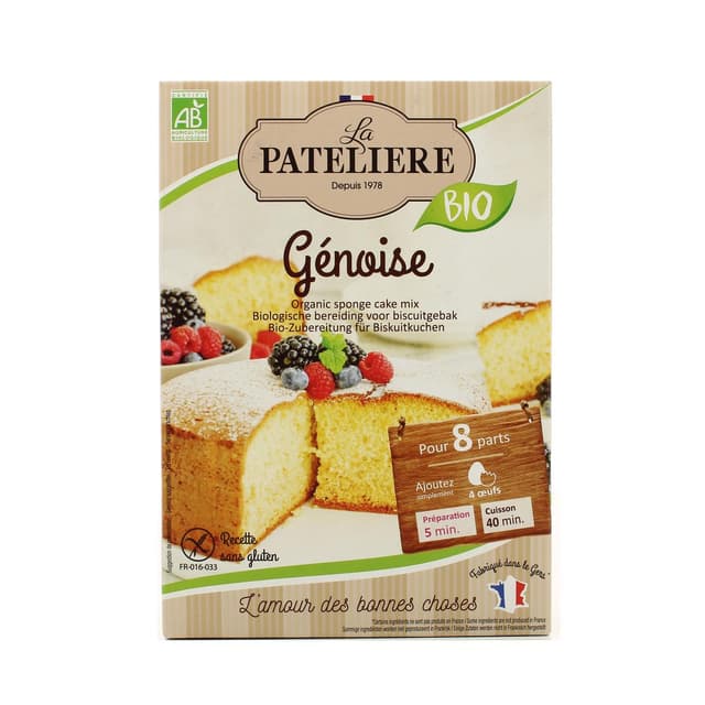 3278584360224 - La Patelière - Préparation pour génoise bio sans gluten