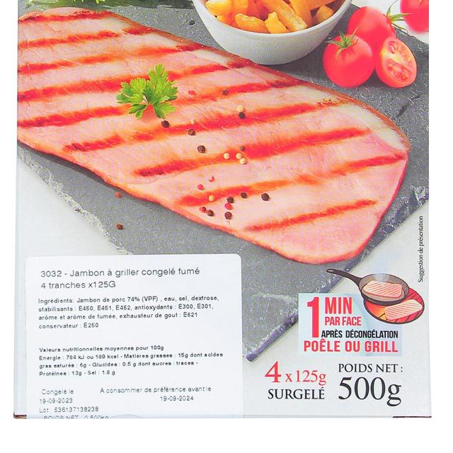3321250030324 - Jean Floc'h - Tranches de jambon à griller fumées à l'ancienne