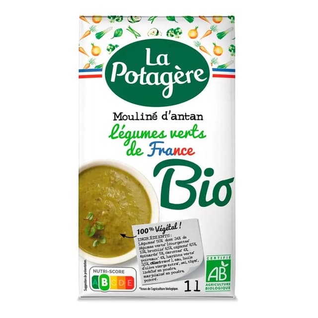 3274930001124 - La Potagère - Mouliné d'Antan Légumes Verts de France Bio