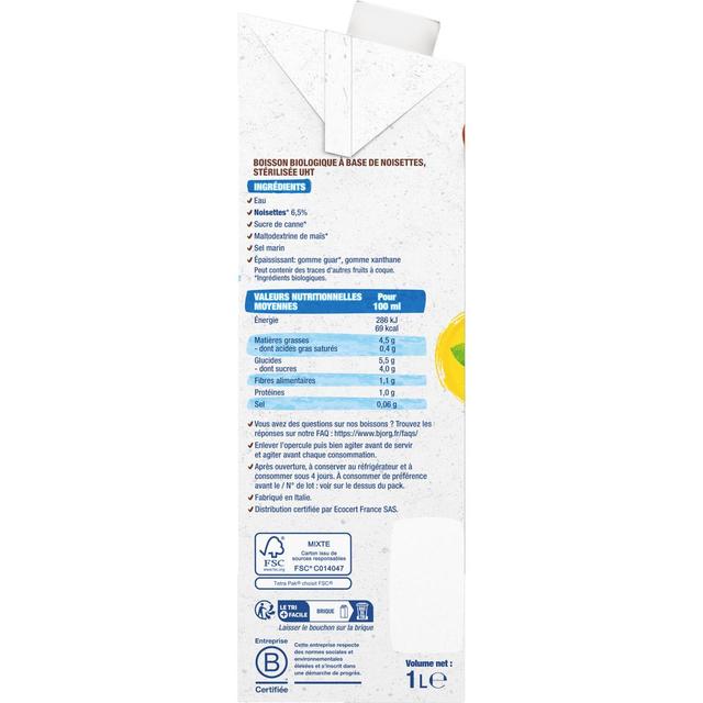 3229820181424 - Bjorg - Délice de noisette Boisson Végétale bio