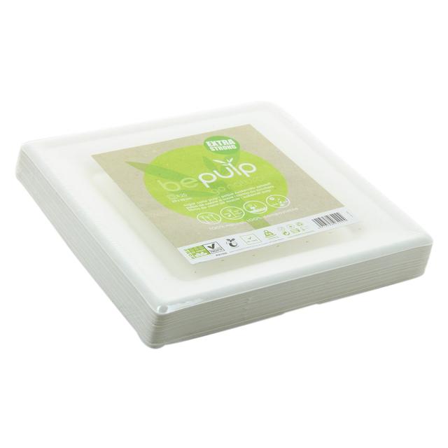 5410508032024 - Be Pulp - 25 assiettes carrées pulpe canne à sucre