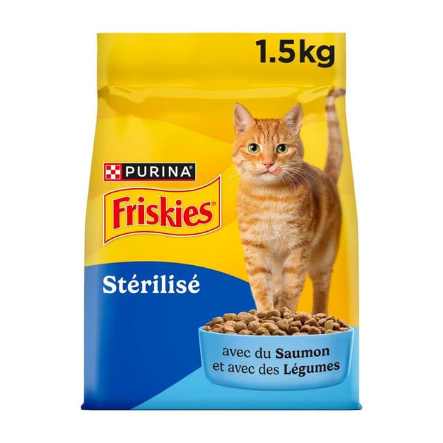8445291762824 - Purina - Friskies - Croquettes au saumon et légumes pour chat adulte stérilisé