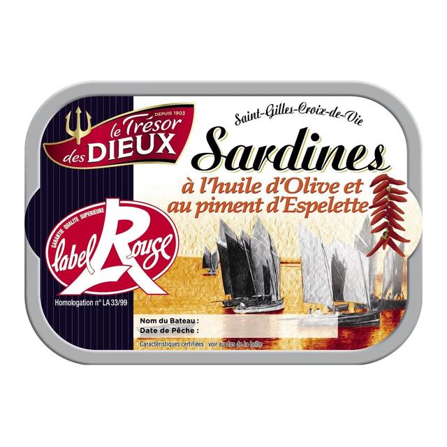 3188720004724 - Trésor des Dieux - Sardines à l'Huile d'Olive et au Piment d'Espelette Label Rouge