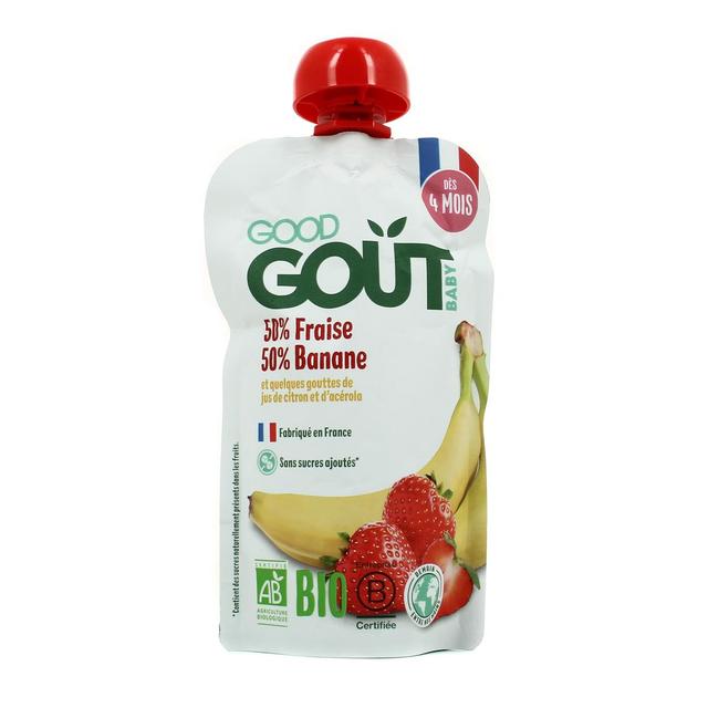 3760269314924 - Good Goût - Fraise Banane Bio Gourde Bébé Dès 4 mois