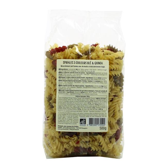 3380390175524 - Priméal - Spirales 3 couleurs au quinoa bio