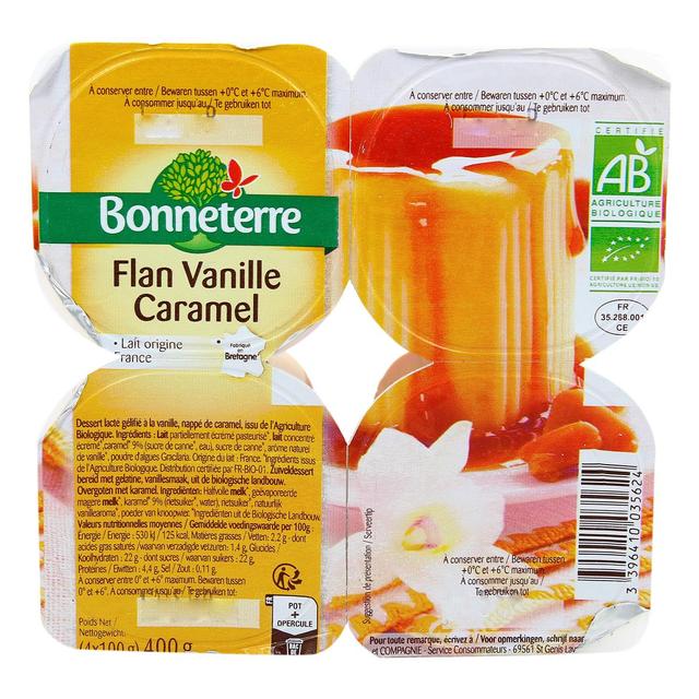3396410035624 - Bonneterre - Flan vanille caramel bio