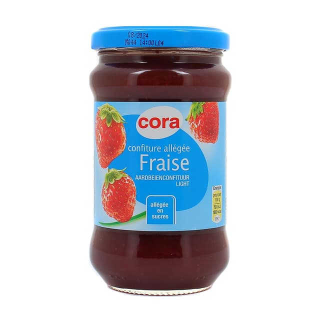 3257981946224 - Cora - Confiture de fraise allégée en sucres