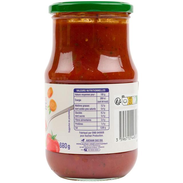 3596710448524 - Auchan - Sauce tomate cuisinée origine France en bocal