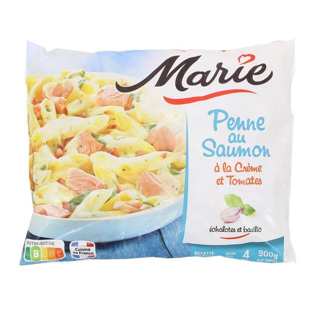 3248830720225 - Marie - Penne au saumon à la crème, tomates et basilic avec des tomates marinées