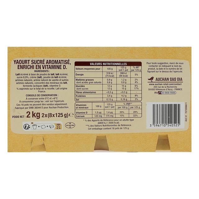 3596710540525 - Auchan - Yaourt panaché