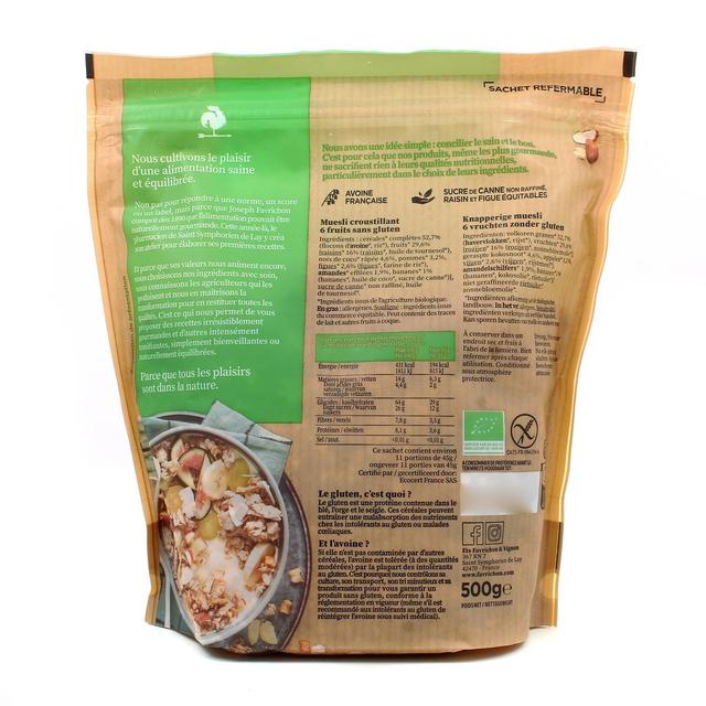 3111900350625 - Favrichon - Muesli bio Croustillant 6 fruits sans gluten