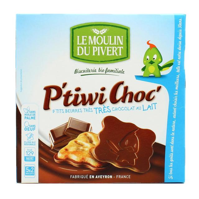 3268350120725 - Le Moulin du Pivert - Biscuit bio au chocolat au lait - P'tiwi Choc'