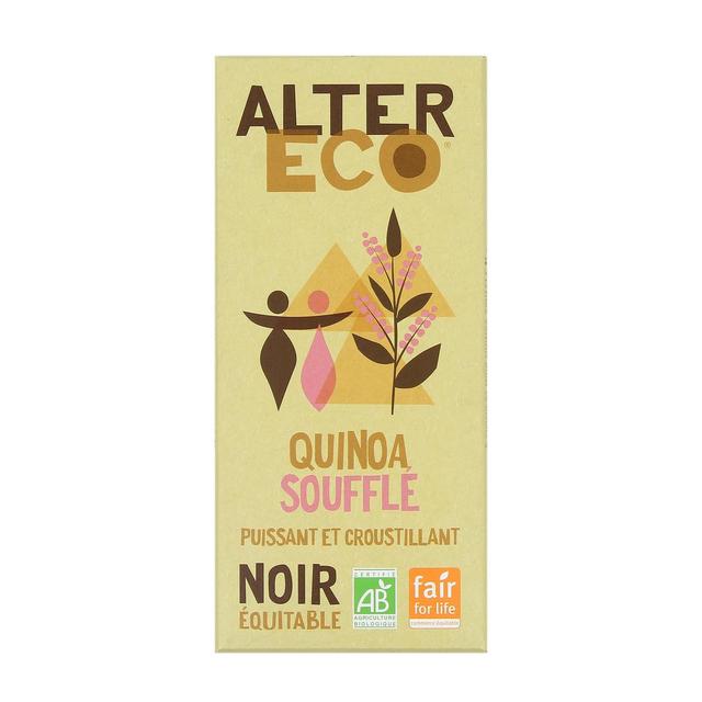 3700214612125 - Alter Eco - Commerce Equitable - Chocolat noir Quinoa Soufflé 60% Cacao Bio du Pérou