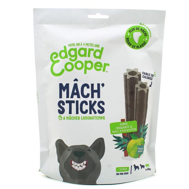 5407007142125 - Edgard Cooper - Stick à Mâcher Pomme et Eucalyptus- Friandise Récompense pour Petit Chien adulte x7