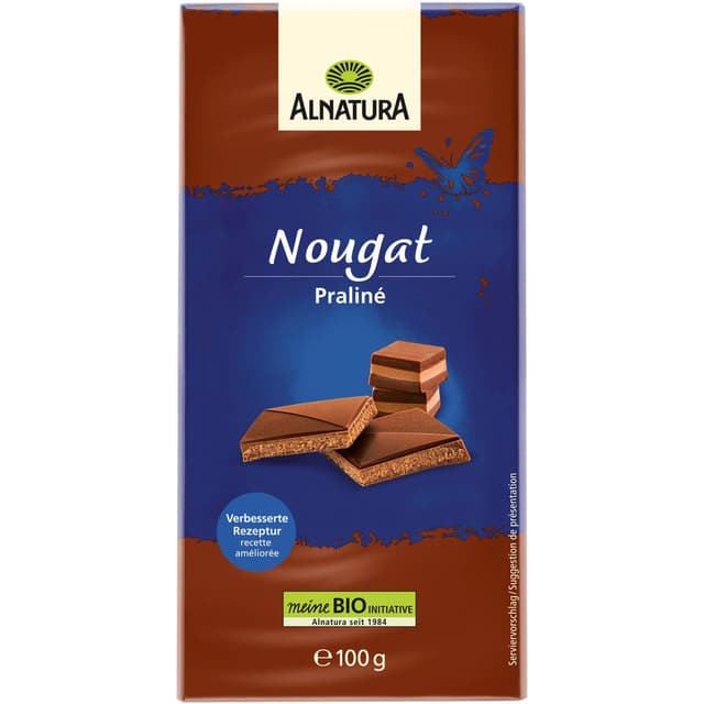 4104420222625 - Alnatura - Chocolat au lait bio fourré praliné