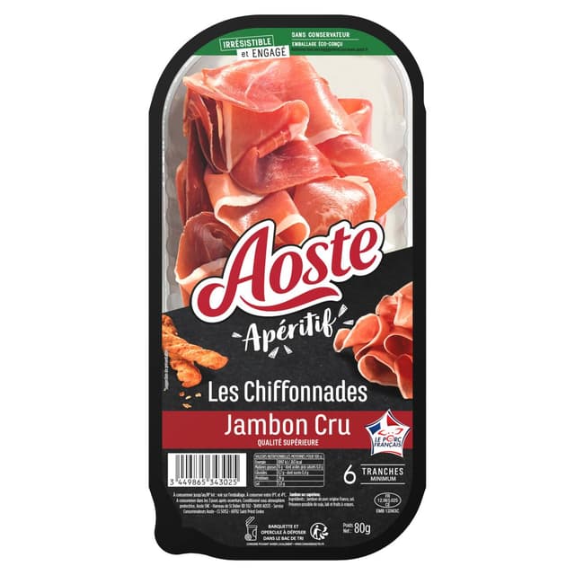 3449865343025 - Aoste - Chiffonade de Jambon Cru