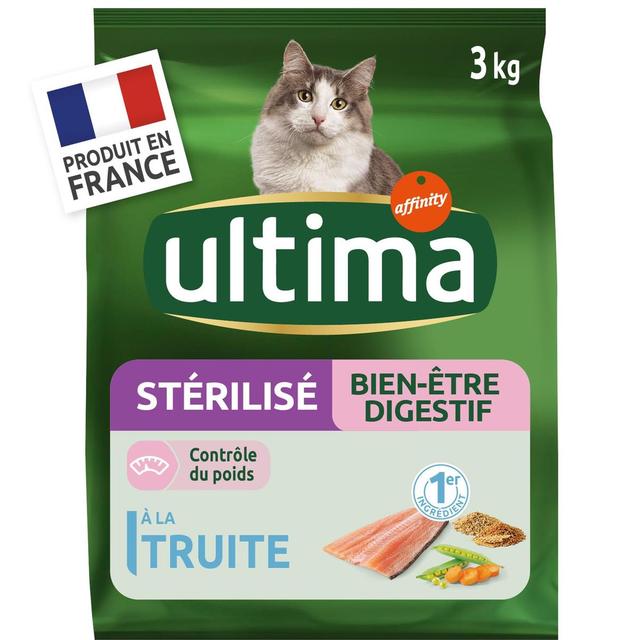 3700260233725 - Affinity - Ultima - Croquettes Truite Bien-Etre digestif Contrôle du Poids pour chat Adulte Stérilisé