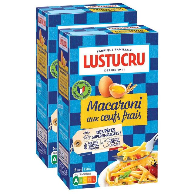 2050000116025 - Lustucru - Pâtes Macaroni courts aux Oeufs Frais