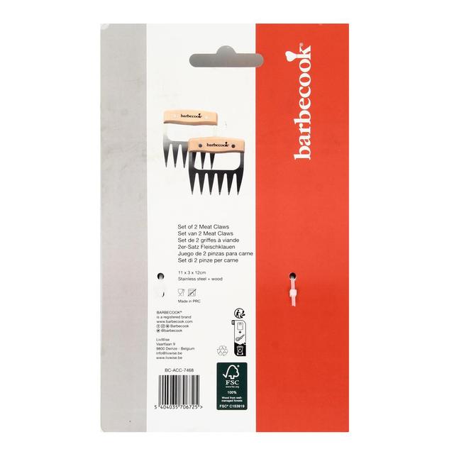 5404035706725 - Barbecook - Set de 2 griffes à viande