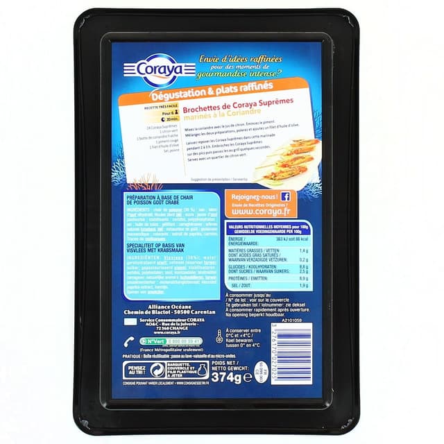 3276170027025 - Coraya - Grand Bâtonnet de surimi 374g