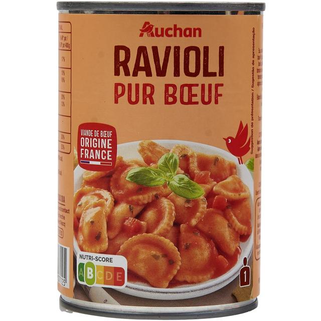 3254560077225 - Auchan - Ravioli pur boeuf viande bovine origine France