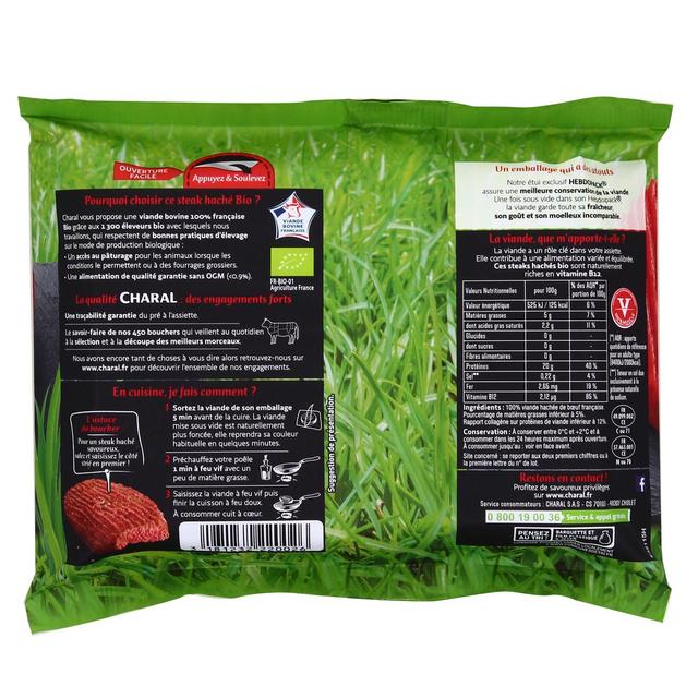 3181232220026 - Charal - Steaks Hachés Bio 5%MG