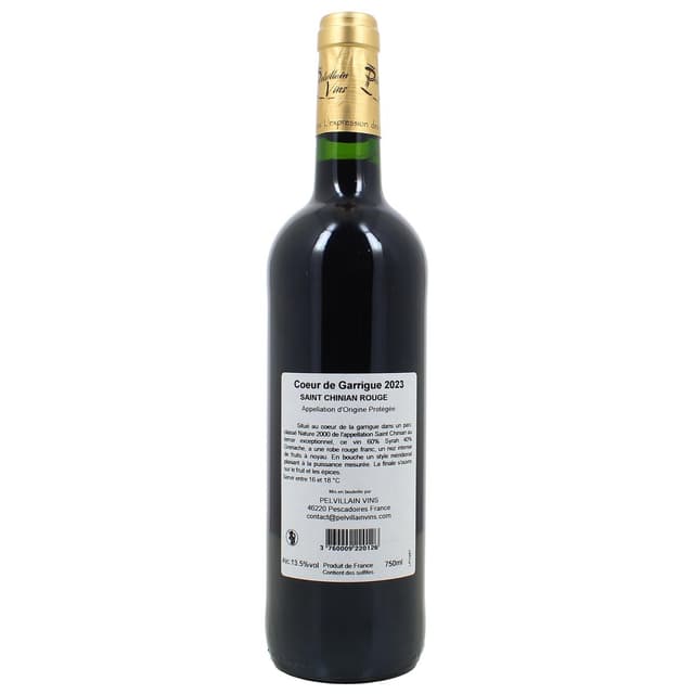 3760009220126 - Saint Chinian rouge AOP - Coeur de garrigue Bio