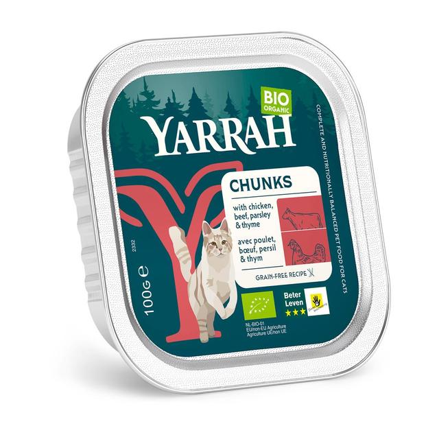 8714265090226 - Yarrah - Bouchée bio au boeuf et poulet pour chat adulte