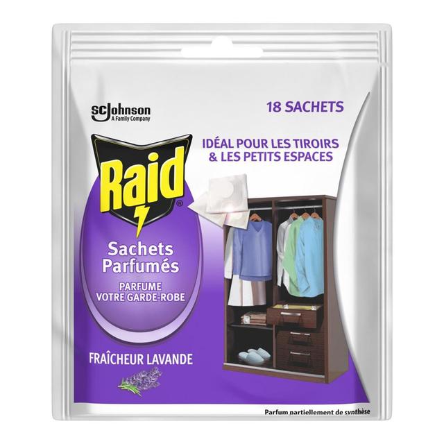 5000204342826 - Raid - Insecticide Sachet Parfumé à la Lavande pour Garde de Robe