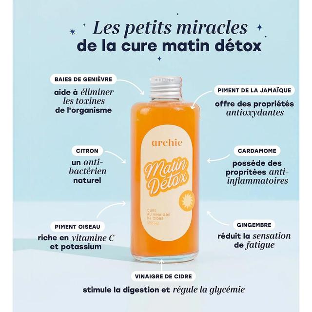 3770018305226 - Archie - Vinaigre de cidre et épices Bio - Cure Matin Detox