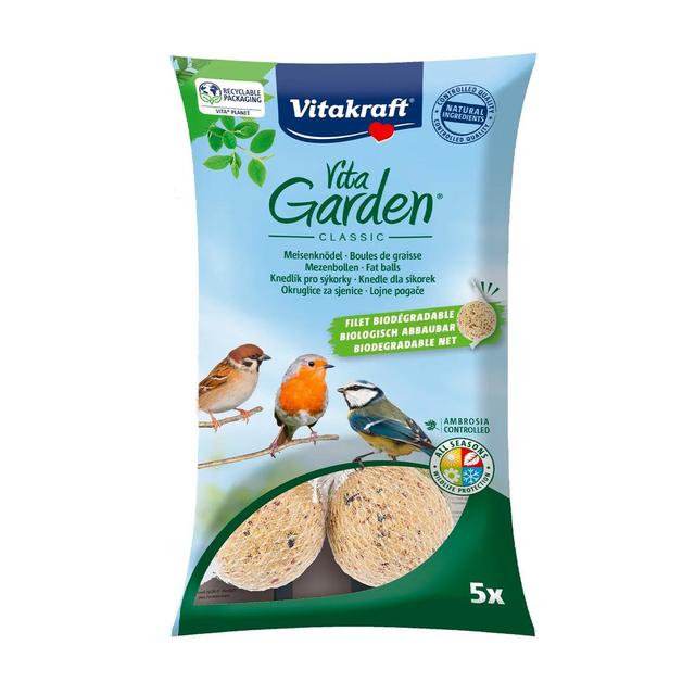 4008239585226 - Vitakraft - 5 Boules de Graisse en Filet Biodégradable