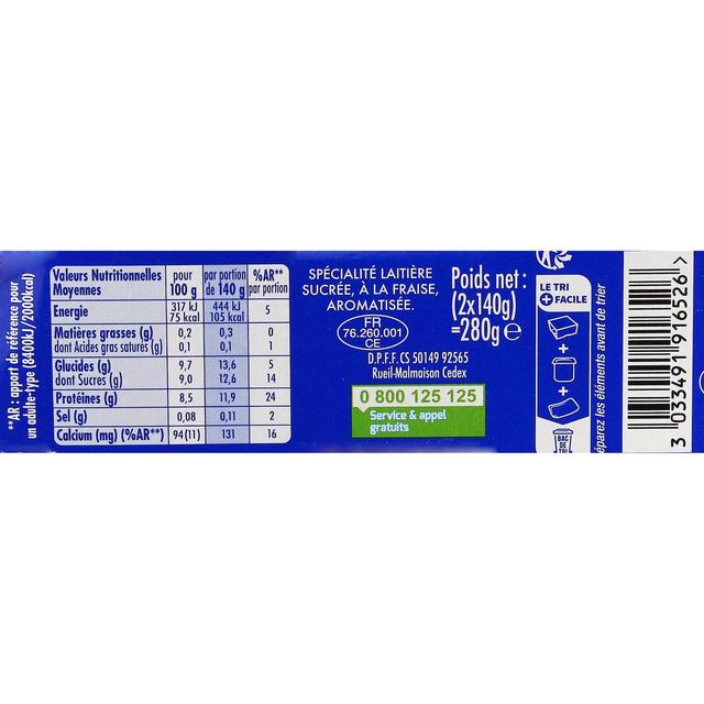 3033491916526 - Les Danone Du Monde - Skyr Fraise 0%mg