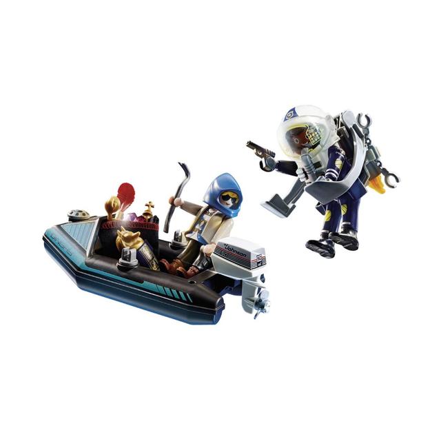 4008789707826 - PLAYMOBIL® City Action - Policier avec réacteur dorsal et canoë