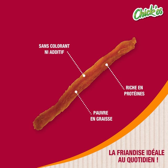 3166780029826 - Riga Chick'Os - Lamelles de poulet- Friandise Récompense pour chien