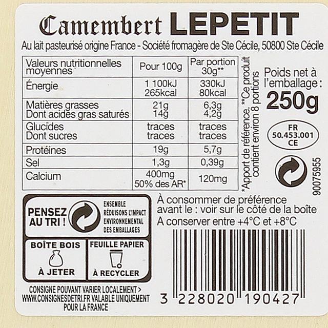 3228020190427 - Lepetit - Camembert