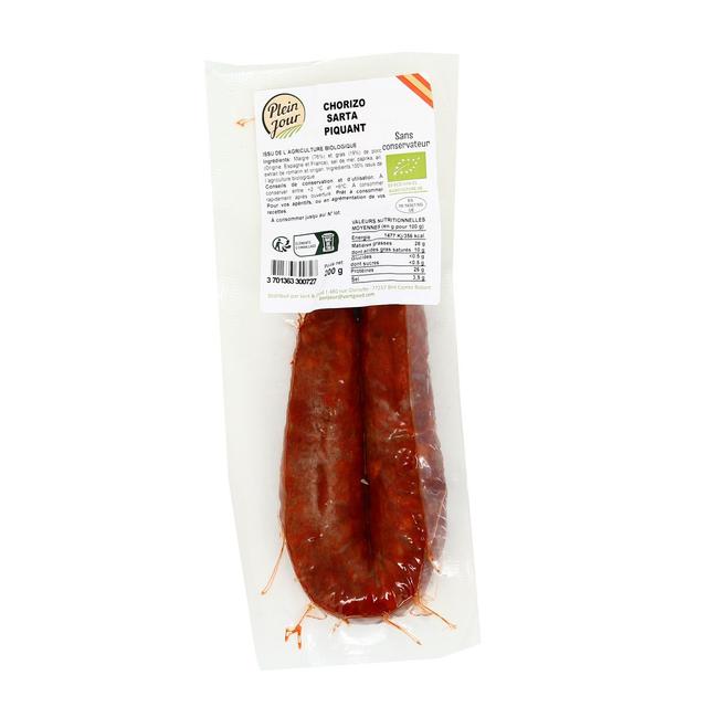 3701363300727 - Plein Jour - Chorizo Fer à Cheval Sarta Fort, Bio